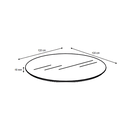 Ver imagem 2 de Tampo em MDF Redondo 120 cm - Freijó - Marrom amarelado