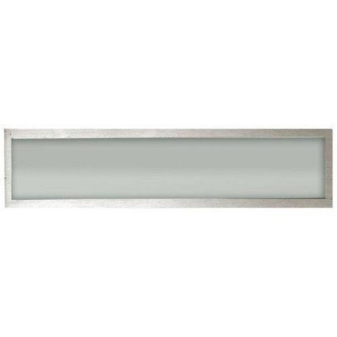Plafon Space Emb. Ret. 75cm Alum. Vidro Fosco 2x20W Fluor. Escovado
