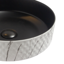 Ver imagem 3 de Cuba Apoio Evier Banheiro Black And White Marble 36x12