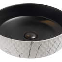 Ver imagem 4 de Cuba Apoio Evier Banheiro Black And White Marble 36x12