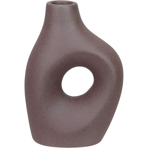 Castiçal Porta Vela Suporte Home&co Cerâmica 18x13x7cm Marrom