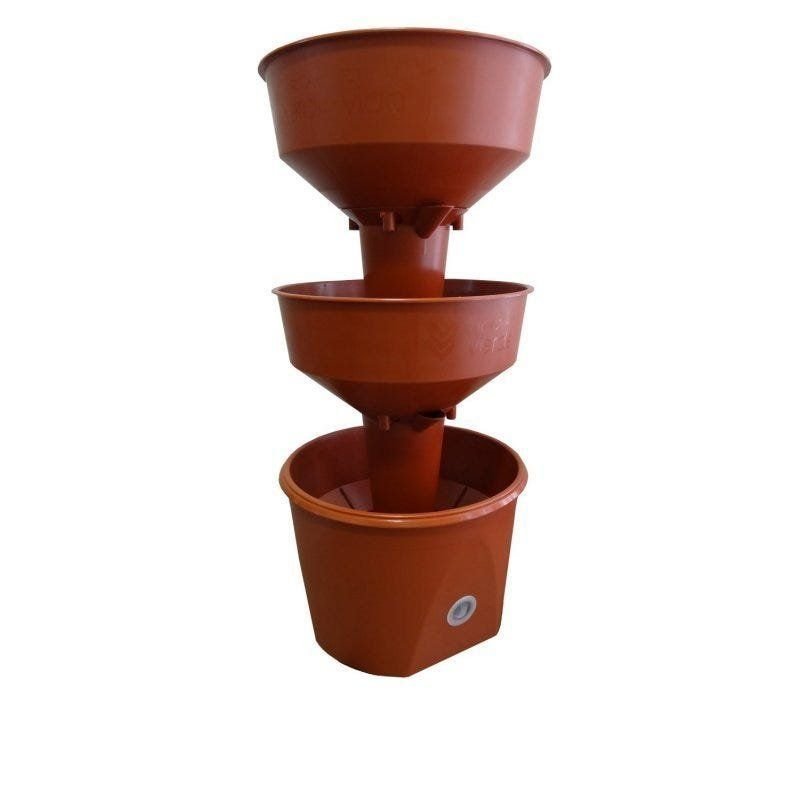 Horta Vertical Auto Irrigável Verde Vida - Não Acompanha Rodízio Cor Telha