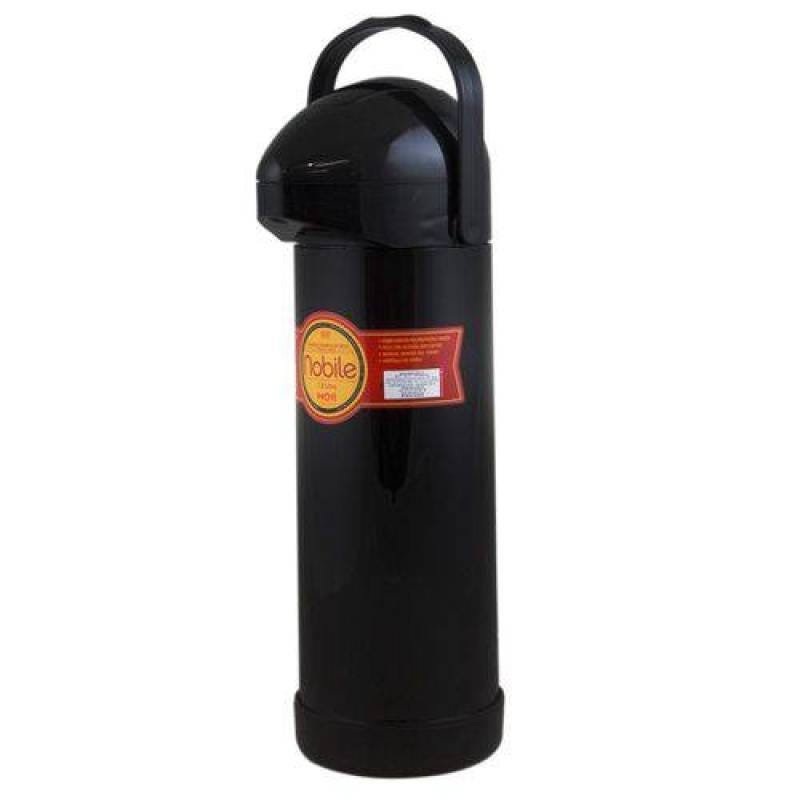 Garrafa Térmica Pressão 1 Litro Nobile Preta Mor