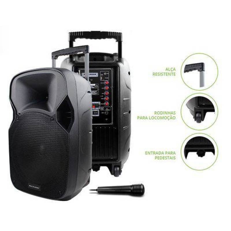 Caixa de Som Amplificada com Bateria Sp200 - Multilaser - 4