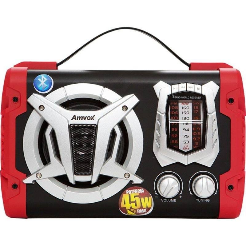 Caixa Amplificadora Amvox Aca 90 Bluetooth, USB, Micro Sd, Auxliar, Rádio Fm 45W Rms - 4