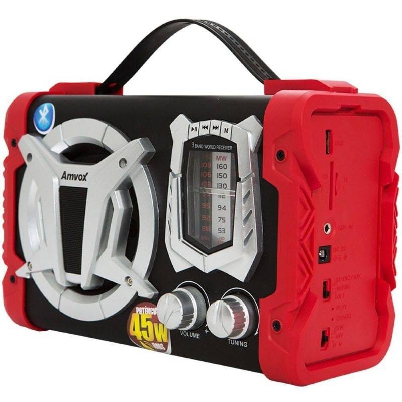 Caixa Amplificadora Amvox Aca 90 Bluetooth, USB, Micro Sd, Auxliar, Rádio Fm 45W Rms - 5