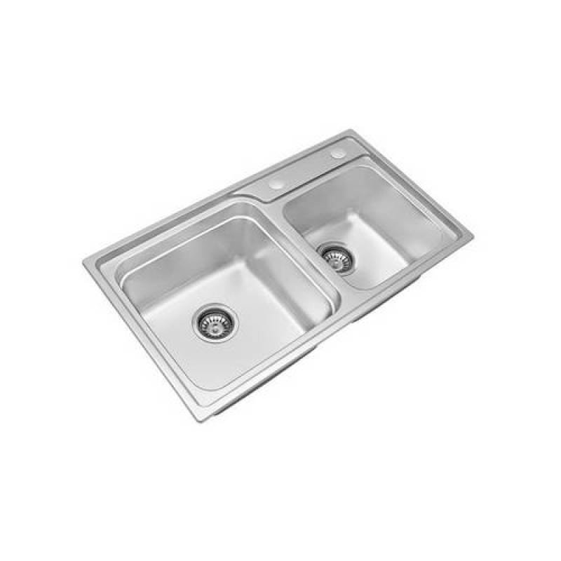 Ver imagem 2 de Cuba Funzionale 79,5x45x23,5 com Acessórios 20228 Acetinado DeBacco com Furo