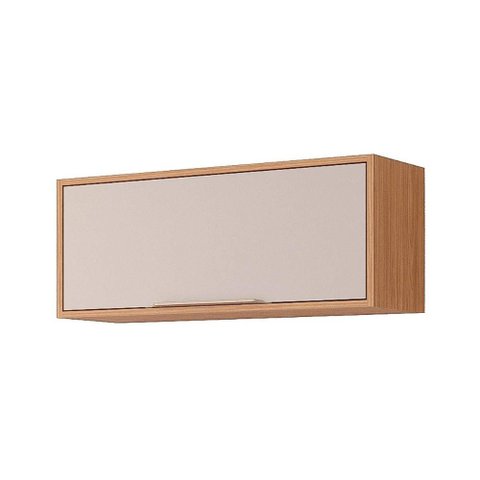 Armário Aéreo P/ Cozinha Esplendida Geladeira C/ 1 Portas Basculante 80cm Freijo/off White - Mgm