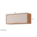 Ver imagem 2 de Armário Aéreo P/ Cozinha Esplendida Geladeira C/ 1 Portas Basculante 80cm Freijo/off White - Mgm