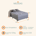 Ver imagem 3 de Cama Box D28 Casal 138x188x51 Ortopédico Holanda Cinza Sofá Casa