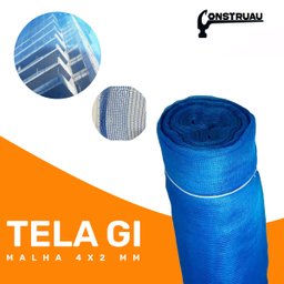 Tela Fachadeira Leve P/obra Azul (6x3mm 3x15m) 45m² - 4