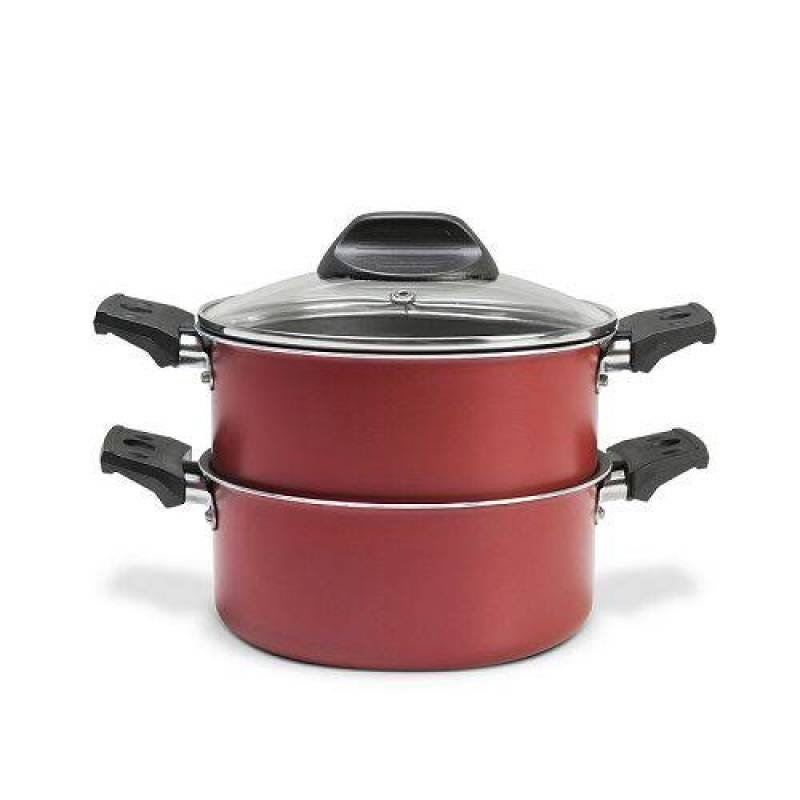 Ver imagem 1 de Cozi Vapore Alumínio Antiaderente Cereja 16 Cm Brinox