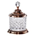 Ver imagem 1 de Pote Dourado Multiuso 18,6cm Cristal De Zamac Lyor