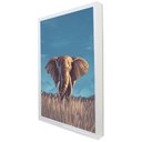 Ver imagem 2 de Quadro Decorativo Elefante em Moldura Caixa Tacolado Moldura Trad 1cm Madeira Escura com Vidro 40 X