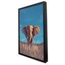 Ver imagem 3 de Quadro Decorativo Elefante em Moldura Caixa Tacolado Moldura Trad 1cm Madeira Escura com Vidro 40 X