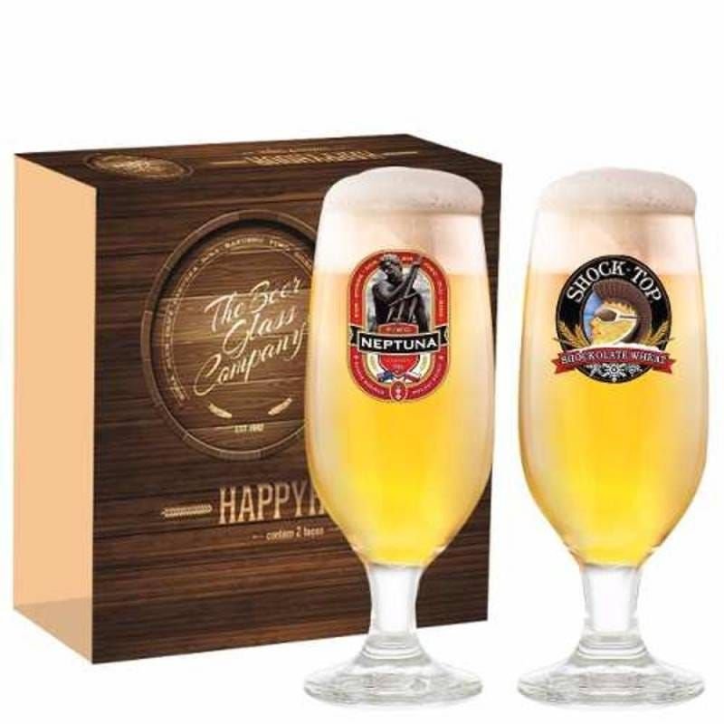 Ver imagem 1 de Conjunto Barcelona com 2 Taças de Vidro Decoradas 300ml - Ruvolo