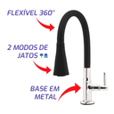 Ver imagem 2 de Torneira Cozinha Flexivel 1/4"v Slim Cone Cromada/preta - Good