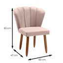 Ver imagem 3 de Cadeira Poltrona Pétala Yasmin Sala Estar Penteadeira e Salão Veludo