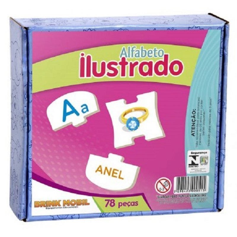 Alfabeto Ilustrado - Jogo Educativo Infantil 78 Peças