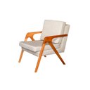 Ver imagem 1 de Poltrona decorativa Mona Luxo Dora Bela - Bege Linho