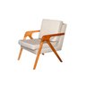 Poltrona decorativa Mona Luxo Dora Bela - Bege Linho - 1