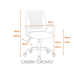 Cadeira Escritório Diretor com Relax Tela Mesh Toronto - 3