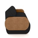 Ver imagem 7 de Sofá Decorativo Living Sala de Estar Bornéu 168cm Pés de Madeira Pu/veludo Caramelo/preto G33 - Gran
