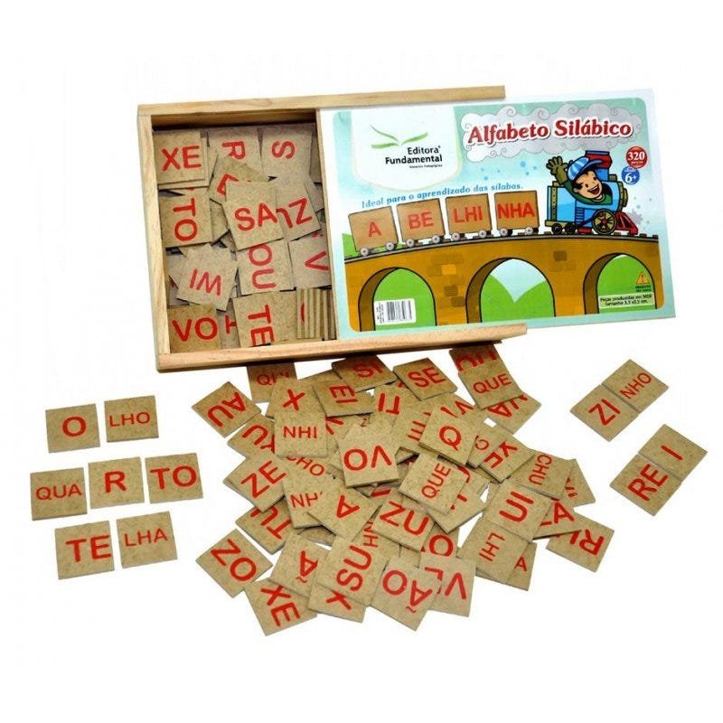 Alfabeto Silabico Com 320 Peças Em Mdf - 1