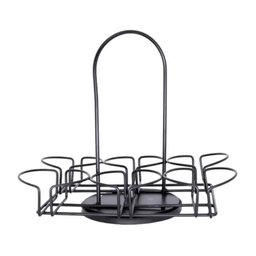 Porta Tempero Giratório em Inox com Potes de Vidro 7 Peças - Casambiente - 3