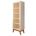 Ver imagem 4 de Estante Organizador Multiuso Armário para Quarto Infantil - Off White e Cedro