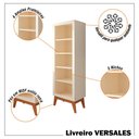 Ver imagem 5 de Estante Organizador Multiuso Armário para Quarto Infantil - Off White e Cedro