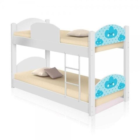 Beliche Infantil Nuvem com 2 Colchões Madri