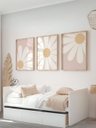 Ver imagem 1 de Kit 3 Quadros Decorativos Infantil Flores Girassol No1
