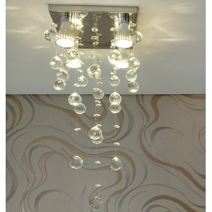 Lustre de Cristal para Sala de Jantar e Hall Social com 50 Cm de Altura
