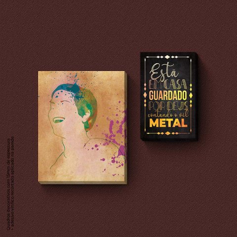 Em Casa Guardado por Deus - Módulo Decorativo com 2 Peças