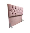 Ver imagem 4 de CABECEIRA CAPITONÊ C/ PÉS P/ CAMA BOX PADRÃO 1,38 CM - ROSA CLARO
