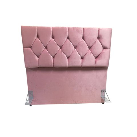 CABECEIRA CAPITONÊ C/ PÉS P/ CAMA BOX PADRÃO 1,38 CM - ROSA CLARO