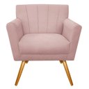 Ver imagem 7 de Kit Diva Recamier Vanessa 185cm Lado Esquerdo e 01 Poltrona Laura Suede Doce Sonho Móveis Rosê