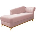 Ver imagem 6 de Kit Diva Recamier Vanessa 185cm Lado Esquerdo e 01 Poltrona Laura Suede Doce Sonho Móveis Rosê