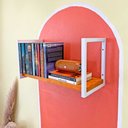 Ver imagem 2 de Prateleira de Ferro e Madeira Industrial de Parede Style 1 Prateleira 60cm Carvalho e Branco