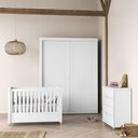 Ver imagem 2 de Dormitório Tutto New 2 Portas, Cômoda 4 Gavetas e Berço Branco Soft com Colchão - Matic Móveis