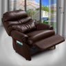 Poltrona do Papai Reclinável e Retrátil Corino Marrom - 3