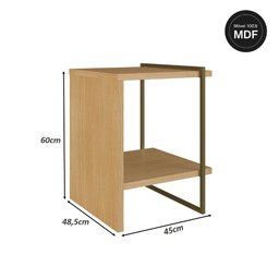 Kit Quarto 14 Peças com Guarda Roupa Armários e Gaveteiro Cor:savana com Branco - 10