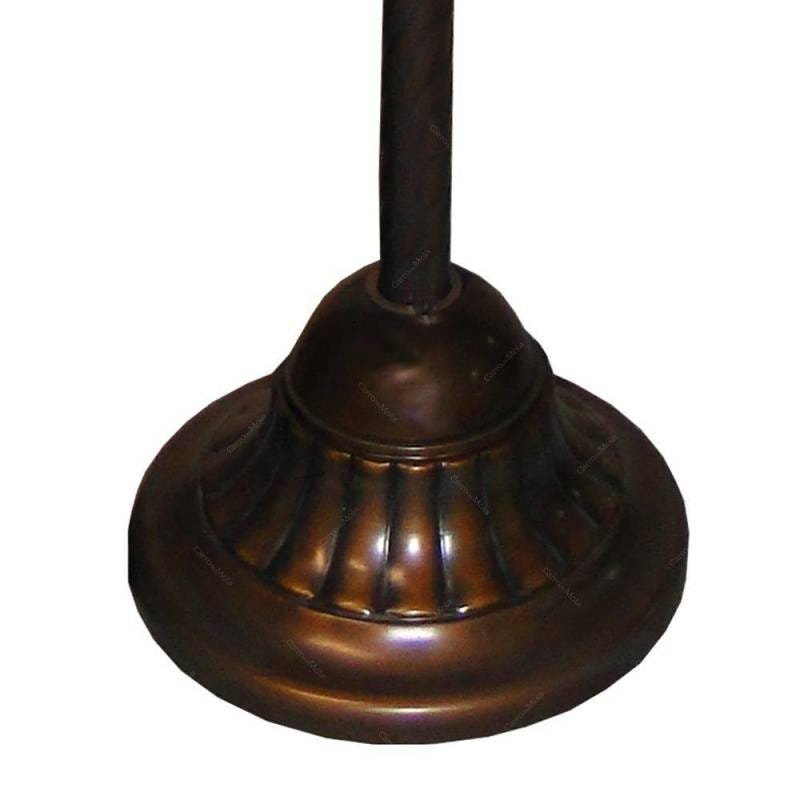 Relógio de Estação de Trem Pedestal Reto Metal 2 Faces Goods - 4