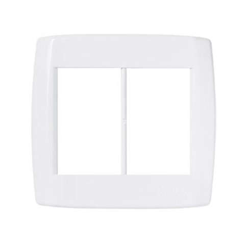 Placa 4x4 para 6 Módulos com Suporte Pluzi Pluzie:branco
