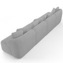 Ver imagem 7 de Sofá 5 Lugares para Sala de Estar Living 388cm Arlo F04 Bouclê Cinza - Lyam Decor