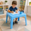 Ver imagem 7 de Mesa Infantil Azul Mesinha Multiuso Escolar Empilhavel Casa Quarto Estudos Kids Meninos