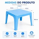 Ver imagem 5 de Mesa Infantil Azul Mesinha Multiuso Escolar Empilhavel Casa Quarto Estudos Kids Meninos