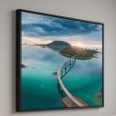 Ver imagem 2 de Quadro Canvas Caminho sobre o Mar - Trav Ponte-mold.preta:60x40cm