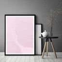 Ver imagem 2 de Quadro Decorativo Abstrato Rosa Claro - 70x50cm:moldura Preta